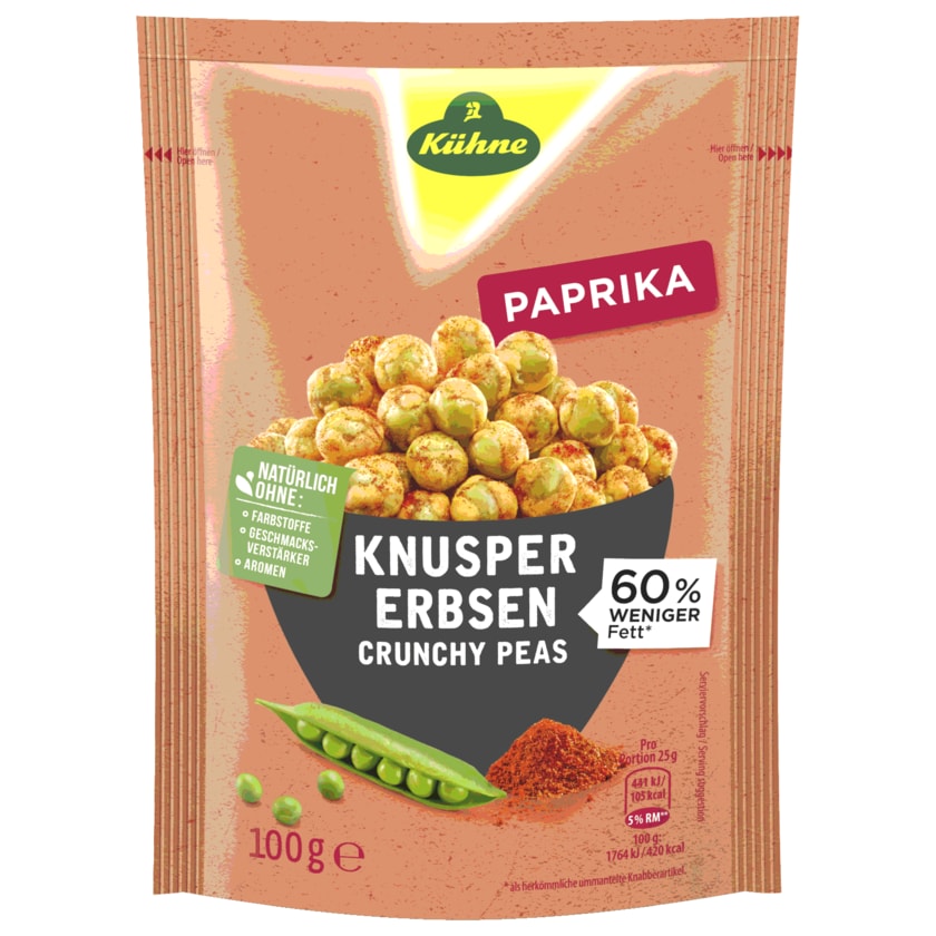 Kühne Enjoy Knusper-Erbsen Paprika 100g